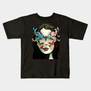 Butterfly Princess No. 2: Perfection is Overrated on a Dark Background Kids T-Shirt